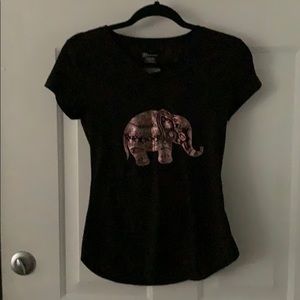 Metallic Rose Gold Elephant T-shirt